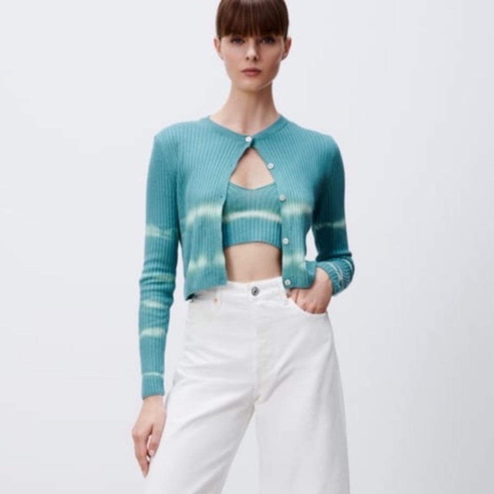 Zara Tie Dye Tank Sweater Set Small